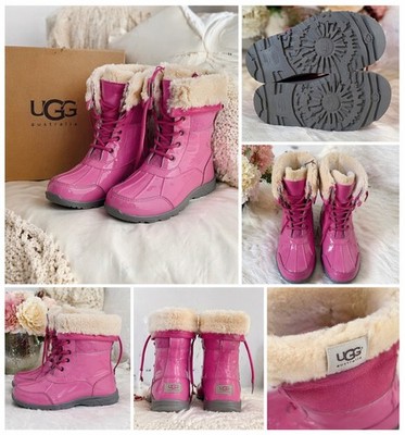UGG Australia Kids Butte II Patent Dove Pink 1014396K Lace Up Shoes Girl's