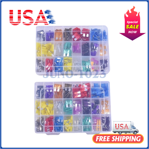 600Pcs Car Blade Fuse Assortment Assorted Kit Blade Set Auto Truck Automotive - Picture 1 of 13