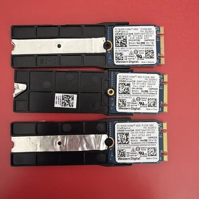 Western Digital SN520 512gb PCIe Gen3x2 NVMe SSD Lot Of 3 Tested/working