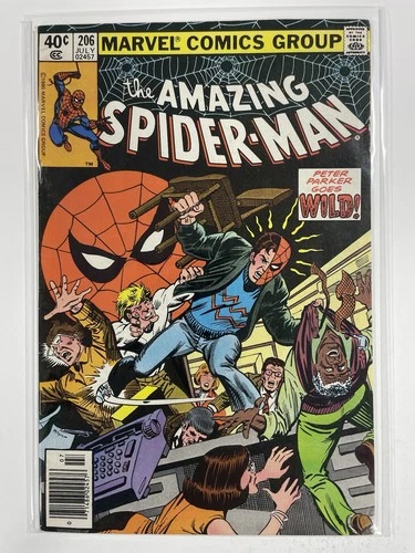 Amazing Spider-Man 206 NM- Near Mint- 9.2 Marvel 1980 Newsstand
