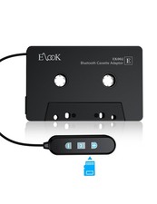 Elook Cassette to Bluetooth Adapter for Car with Micro SD Card Black