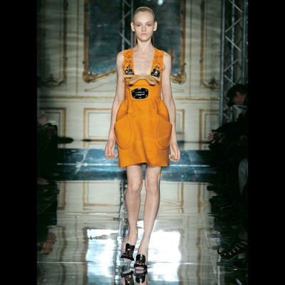 MIU MIU WOOL APPLIQUÉD MINI DRESS SIZE 38 BY MIUCCIA PRADA