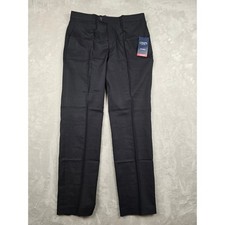 Chaps Suit Trouser Dress Pants Mens 34x32 Black Classic Fit Flat Front