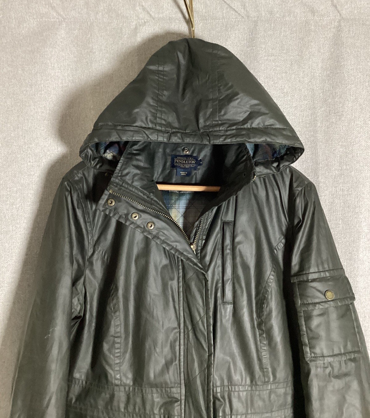 Pendleton Flannel Lined Hooded Jacket Medium - image 2