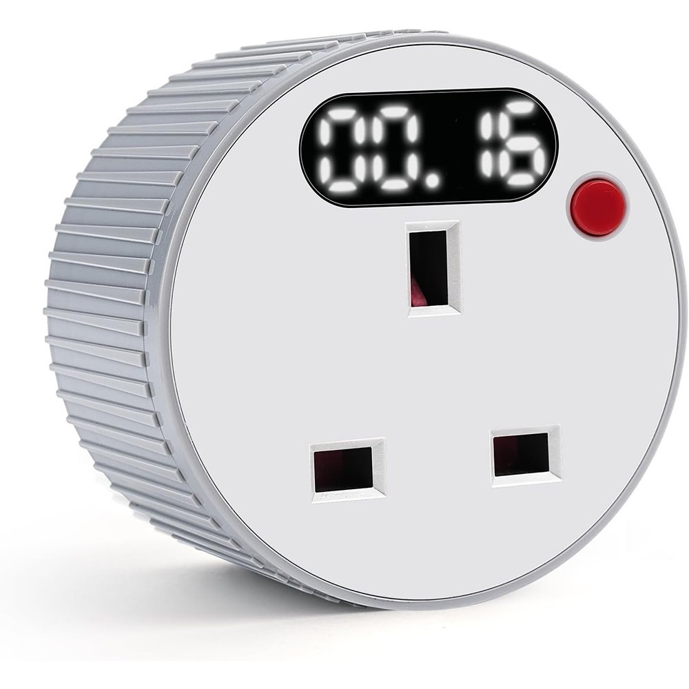 Countdown Timer Socket Gear Rotating Timer Plug Socket LED Display UK