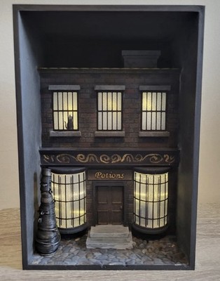 Harry Potter Potions Shop Book Nook Custom 3D Printed Bookshelf Insert Decor 