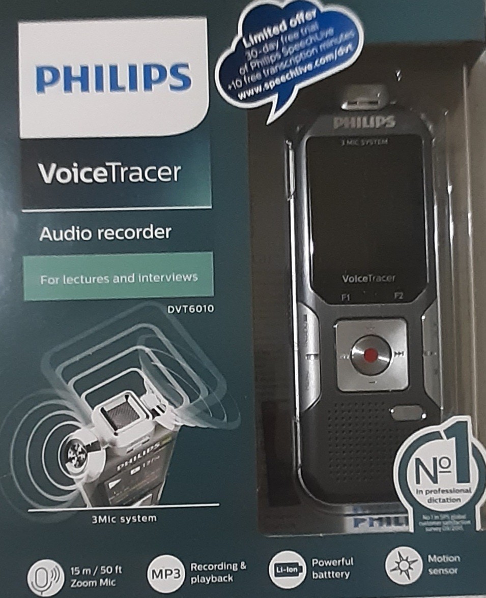 Registratore Vocale Professionale Philips VoiceTracer DVT 6010 (come Nuovo)