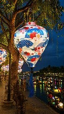 Lantern Blue Purple Vietnam Hand Made Hoi An New  4