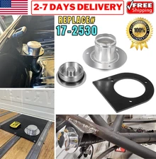 Straight Remote Fuel Tank Cell Filler Neck Gas Cap Weld-On Bracket for 2" Hose