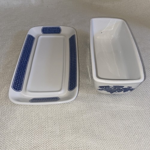 Vintage Churchill, Willow Blue Lidded Butter Dish Staffordshire England - Picture 7 of 10