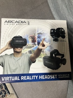Arcadia Virtual Reality Head-Set with built in Headphones 2 Headsets New in Box
