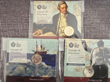 Royal Mint 2018/2019/2020 Captain Cook £2 Two Pound Coin Set BUNC