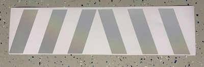Chevron Reflective Car Decal (1 Left and 1 Right) Various Colors 12''x6'' By SSMG