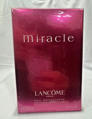 Lancôme Miracle Eau Deodorante 100ml 3.4oz Vintage 2000 Sealed New Discontinued