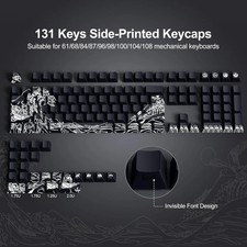 Wave of Kanagawa PBT Double Shot Keycap Set Side Shine Through 129 Keys