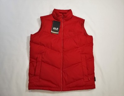 Jack Wolfskin Vest Mens Large Red Insulated Water Resistant
