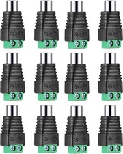RCA to AV Screw Terminal Connector, RCA Cable Audio Adapter,Phono Female Jack So