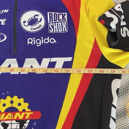 Cycling Castelli Rock Shox Team Giant Bike Michelin Jersey Large L 1/4 Zip - Picture 6 of 8