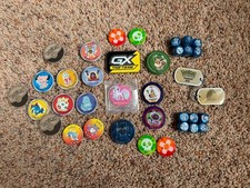 Pokemon Trading Card Game TCG Lot Coins, Vintage Dog Tag and Other Accessories