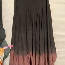 Solitaire Maxi Skirt LG RAVI KHOSLA Halloween Goth Witch Grunge Adj Length Ombré