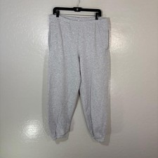 Skims Sweatpants Womens Large Gray Fleece Jogger Elastic Waist Pockets Lounge