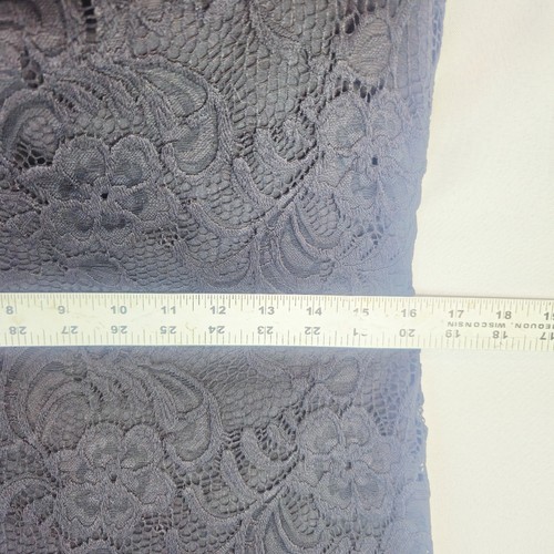 Ambiance Black Lace Bodycon Mini Dress Size L Floral Lined Short Sleeve Stretch - Picture 8 of 11