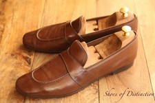 Scarpe mocassini Prada in pelle marrone da uomo UK 10 US 11 EU 44 Made in Italy