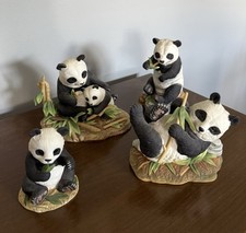 Set Of 4 Andrea By Sadek Panda Figurines