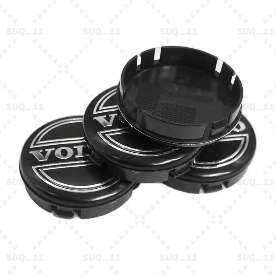 SET OF 4 For VOL-VO S40 S60 BLACK CENTER WHEEL HUB CAPS COVER LOGO RIMS 3546923 Foto 2 de 4