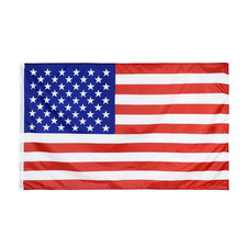 Bandiera Americana Ricamata 90x150cm USA Flag Nylon Impermeabile Anelli Ottone