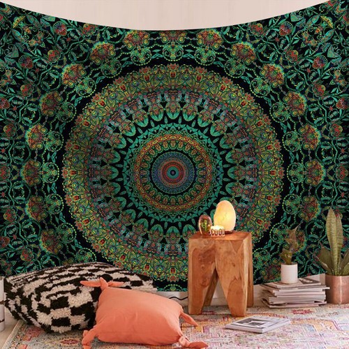 2025 - Large Indian Ombre Tapestry Wall Hanging Mandala Hippie Bedspread Throw - Picture 53 of 98