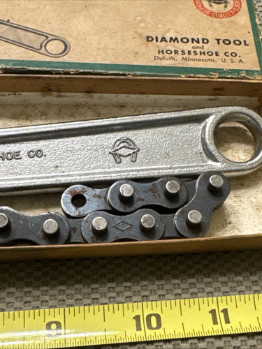 Vintage 12" CW12 Kettenschlüssel Diamalloy Diamond Tool & Hufeisen Co. mit OVP USA - Bild 3 von 7