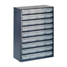 Raaco 900 Series Cabinet - 36 Drawer Storage Organizer, Blue, 936-01-137461