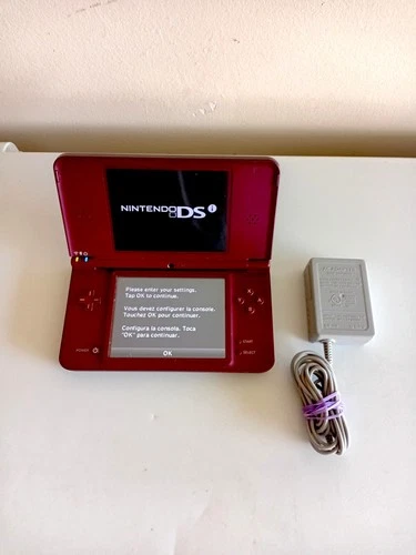 Nintendo DSi XL Burgundy Maroon Wine Red Handheld Console UTL-001 Tested & Works