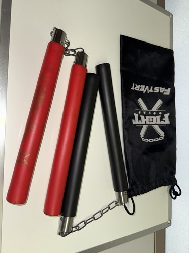 2 Fight FastVert Red And Black Dragon Pattern Foam For Karate Training.