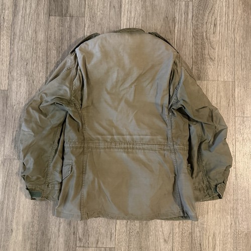Chaqueta de campo militar vintage M-65 OG-107 abrigo para clima frío para hombre pequeña regular - Imagen 9 de 15