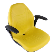 Yellow Seat Compatible w/John Deere 313 315 317 318D 318E Caterpillar w/Armrest