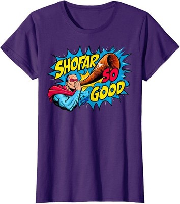 Shofar So Good Rosh Hashanah New Year Comic Ladies' Crewneck T-Shirt