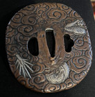 Antique Japanese Tsuba Dragon Emerging from Clouds — photo 2