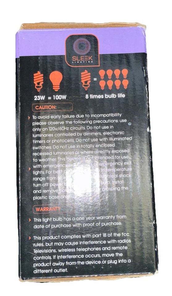 NEW SLEEK 23W GU24 4200K Spiral Twist Lock Base CFL Light Bulb 100W Equivalent - Image 2 of 4