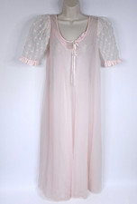 Vintage Val Mode Nightgown Robe Set Peignoir Lingerie Pink Petite S  READ