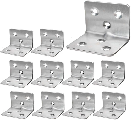 40Pcs Stainless Steel Corner Braces, 1.2” x 1.2” x 1.5” Small Corner Bracket ... - Picture 1 of 6