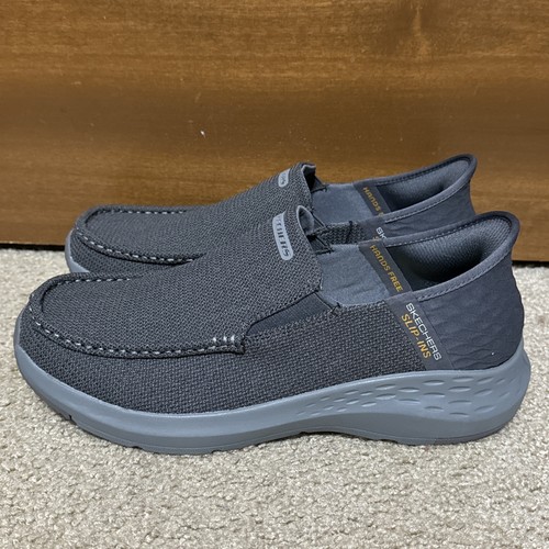 Size 9.5 Skechers Parson Ralven Men's Slip On/In Shoes Sneakers 204804 Gray NEW