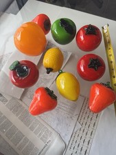 Verre de Murano fruits et légumes lot de 10 comte île italienne ART - pas de prix de réserve