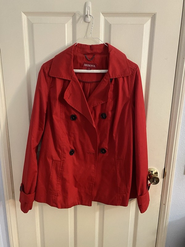 Womens Red Merona Short Coat Size Medium Target