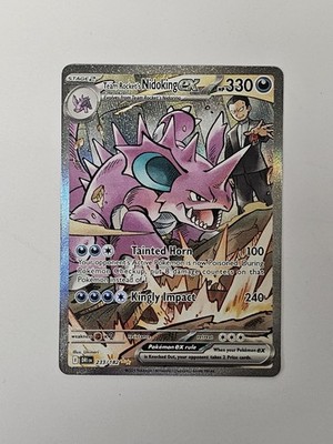 Pokemon TCG Team Rocket's Nidoking ex 233/182 SV10 Destined Rivals UR FA Holo