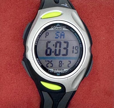 Casio STR-101 PHYS Digital Alarm/Chrono/Lap Timer Runners Men's Watch 39mm