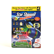 BulbHead Star Shower Motion Laser Lights Projector Holiday Red/Green Lights