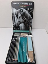 Graphite Drawing Pencils Set 18-Piece Prismacolor w/ Erasers  Sharpeners