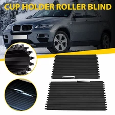 For 2007-2014 BMW X5 X6 E70 E71 Console Cup Holder Roller Blind Cover Tray 2PCS
